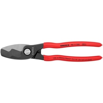 KNIPEX Tools - Cable Shears, Twin Cutting Edge (9511200), 8 inches