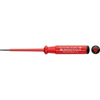 PB Swiss Tools Slotted Insulated Screwdriver PB 5100.0-80 | 100% Swiss Made
