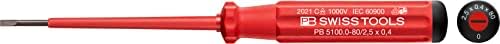 PB Swiss Tools Slotted Insulated Screwdriver PB 5100.0-80 | 100% Swiss Made