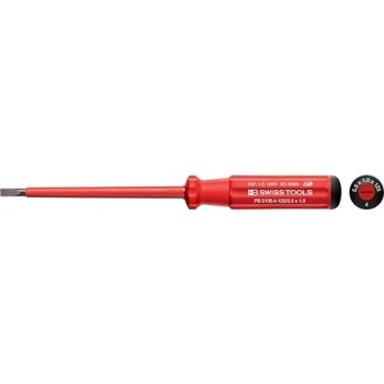 PB Swiss Tools Slotted Insulated Screwdriver PB 5100.4-125 | 100% Swiss Made