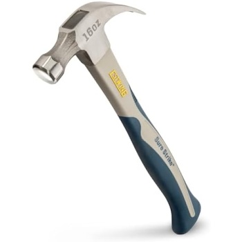 ESTWING Sure Strike Hammer - 16 oz Curved Claw Hammer with Smooth Face & Carbon