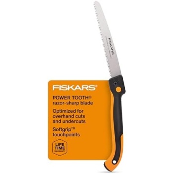 Fiskars Hand Saw, Folding Saw with Dual Position Locking Saw Blade for Overhand