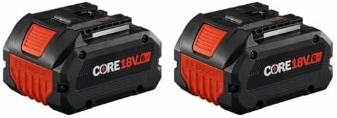 Bosch GBA18V60-2PK 18V CORE18V® Lithium-Ion 6 Ah High Power Battery, 2-Pack