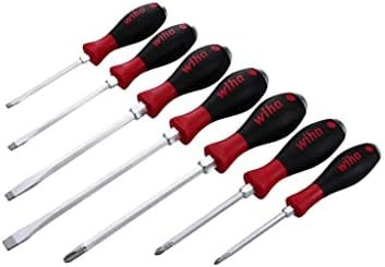 Wiha 53097 Screwdriver Set, Slotted and Phillips, Extra Heavy Duty, 7 Piece
