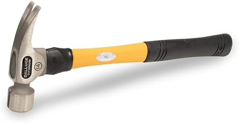 VAUGHAN DALLUGE 14oz Titanium Hammer, Magnetic Nail Holder, Milled Face