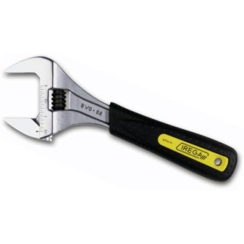 Irega 8" Super-Wide Opening Adjustable Wrench with Replaceable Ergonomic Grip