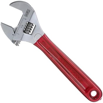 Klein Tools D507-8 Adjustable Wrench, Extra Capacity Jaw Forged Drive Wrench