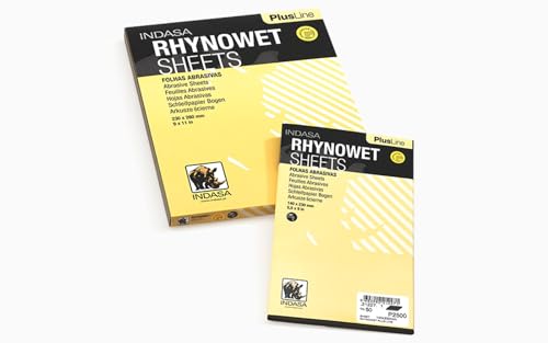 Indasa Rhynowet Plus Line Sandpaper Wet/Dry 9"x 11" 400 Grit 50 Sheets