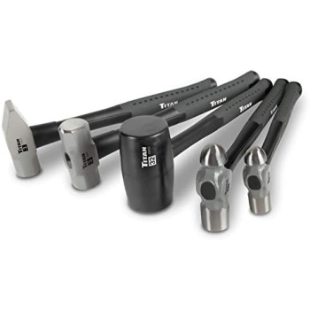 Titan 63125 5-Piece Hammer Set, Includes 16oz & 32oz Ball Pein, 32oz Rubber