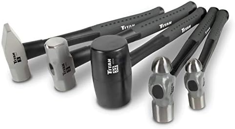 Titan 63125 5-Piece Hammer Set, Includes 16oz & 32oz Ball Pein, 32oz Rubber