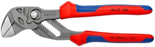 KNIPEX Tools 86 02 180 Pliers Wrench, Black Finish Comfort Grip, 7.25-Inch