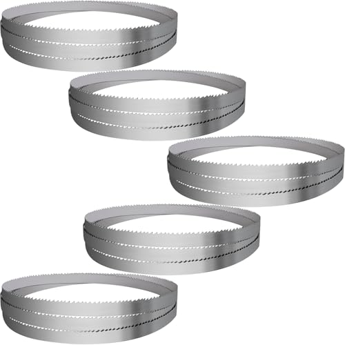 158" Sawmill Bandsaw Blades 5-Pack Compatible with Wood-Mizer, Bandsaw Blades