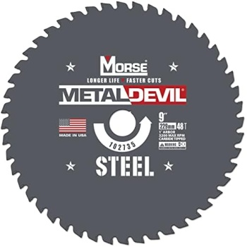 Morse Metal Devil CSM948FSC, Circular Saw Blade, Carbide Tipped, Steel Cutting