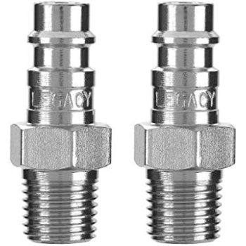 Flexzilla Pro High Flow Plug, 1/4" Body, 1/4" MNPT, 2 Pack - A53440FZ-2PK