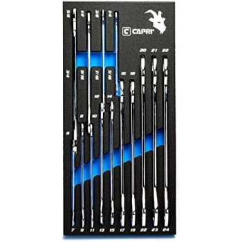 Capri Tools Super-Thin Open End Wrench Set (Master Set), CP11850-14MST, Silver