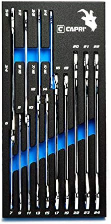 Capri Tools Super-Thin Open End Wrench Set (Master Set), CP11850-14MST, Silver