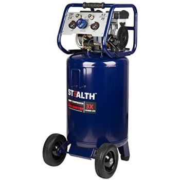 Stealth 20 Gallon Ultra Quiet Air Compressor,1.8 HP Oil-Free Peak 150 PSI 68