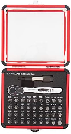 Sunex 9726 Mini Ratchet and Bit Set, 1/8-Inch - 1/4-Inch S2 Bits, 5/64-Inch