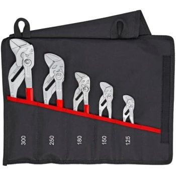 KNIPEX Tools 00 19 55 S4 Pliers Wrench 5Piece Set with Tool Pouch