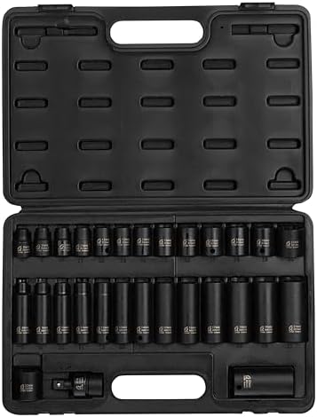 SUNEX TOOLS 3330, 3/8 Inch Drive Master Impact Socket Set, 12-Point, 29-Piece