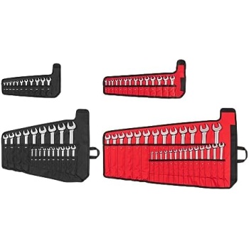 TEKTON Stubby and Standard Length Combination Wrench Set with Rolls, 71-Piece