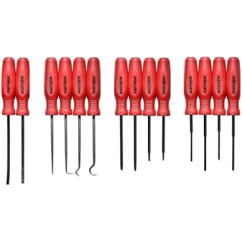 Mayhew Tools 31014F Micro Screwdriver, 14-Piece Set, Red