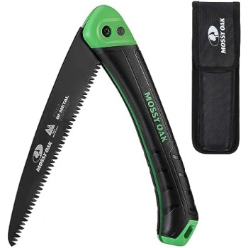 MOSSY OAK Folding Saw - 7 Inch Pruning Handsaw with Pouch, D6A & M2 Bimetal Saw