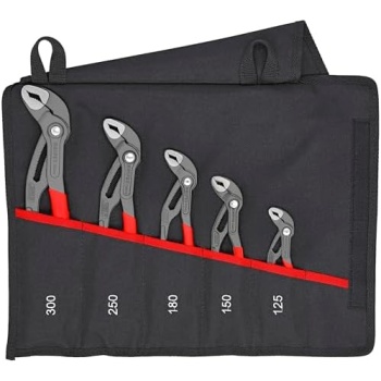 Knipex Tools 00 19 55 S5, Cobra Pliers, 5Piece Set with Tool Pouch