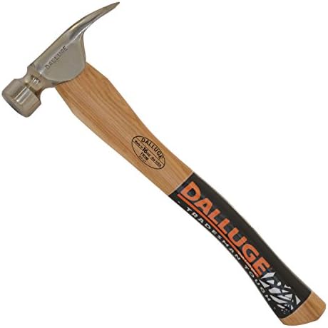 VAUGHAN DALLUGE Trim Hammer, 16 oz Head, American Hickory Handle