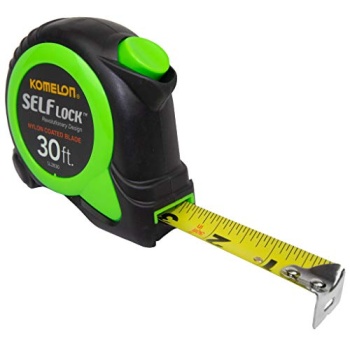 Komelon 30-FT Tape Measure with Self Locking Blade, Retractable (SL2830)