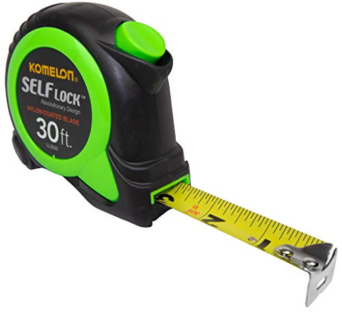 Komelon 30-FT Tape Measure with Self Locking Blade, Retractable (SL2830)