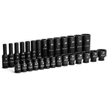 Capri Tools 1/4-Inch Drive Master Impact Socket Set (Shallow & Deep Set / 4-15