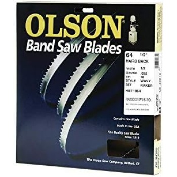 Olson 64.5" Long X1/2" Wide .025" Thick- 18TPI - Hard Back Band Saw Blade