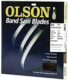 Olson 64.5" Long X1/2" Wide .025" Thick- 18TPI - Hard Back Band Saw Blade