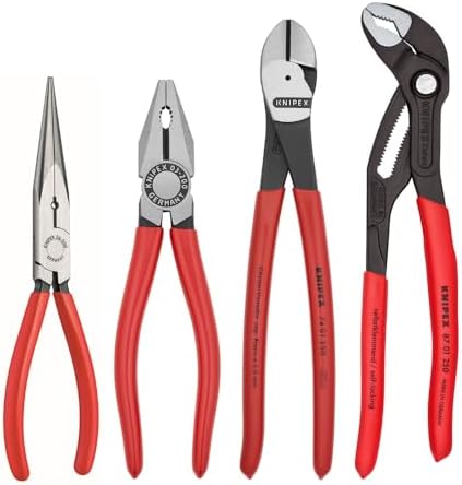 Knipex Tools 9K 00 80 94 US Cobra Combination Cutter and Needle Nose Pliers Set