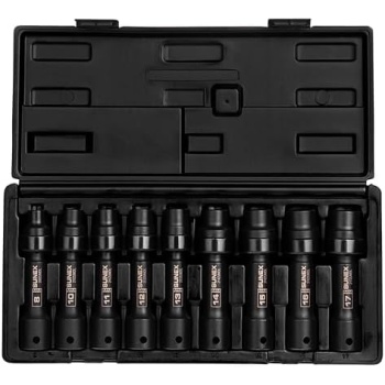 SUNEX TOOLS 2695, ½ Inch Drive Driveline Limited Clearance Socket Set, 12-Point,