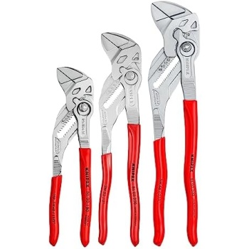 KNIPEX 00 20 06 US2 3-Piece 7, 10 and 12 Pliers Wrench Set