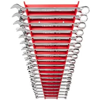 TEKTON Combination Wrench Set with Rack, 19-Piece (6-24 mm) | WCB91202