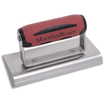 MARSHALLTOWN Curved Concrete Edger, 6 x 3 Stainless Steel Blade, 1/2 Lip x 3/8