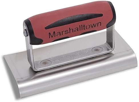MARSHALLTOWN Curved Concrete Edger, 6 x 3 Stainless Steel Blade, 1/2 Lip x 3/8
