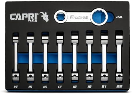Capri Tools 1/2 in. Drive Torque Adapter Set, 12-Point Box End, 14 to 24 mm