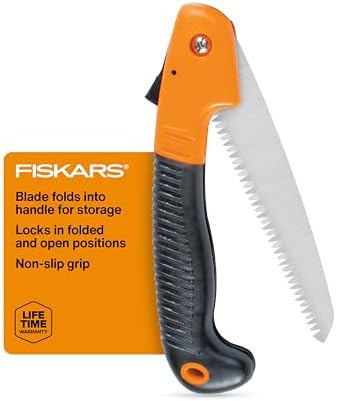 Fiskars Folding Hand Saw, 7" Pruning Saw with Power Tooth Blade