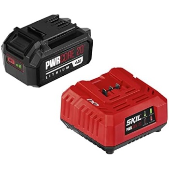SKIL PWR CORE 20 20V Battery and Charger Starter Kit Including 4.0 Ah Battery
