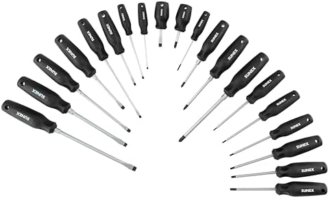 SUNEX TOOLS SXCSDS20 Phillips®, Slotted & Torx® Magnetic Screwdriver Set