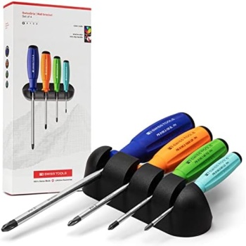 PB Swiss Tools Phillips Screwdriver Set PB 8242.RB | 100% Swiss Made | 4-piece