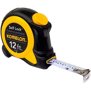 Komelon SL2912; 12' x 5/8" Self-Lock Speed Mark Tape Measure, Yellow