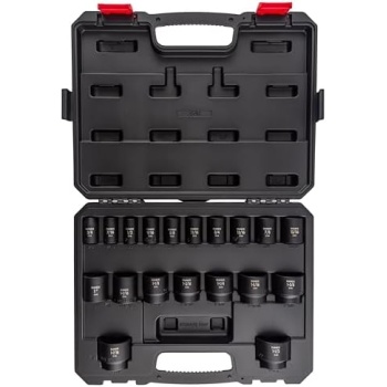 SUNEX TOOLS 2640, 1/2 Inch Drive Impact Socket Set, 19-Piece, SAE, 3/8 Inch