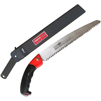 TABOR TOOLS Pruning Saw with Sheath, 10 Inch Hand Saw with Straight Blade