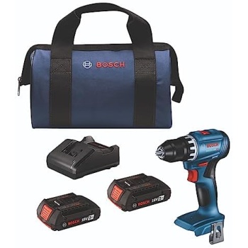 BOSCH GSR18V-400B22 18V Compact Brushless 1/2 In. Drill/Driver Kit with (2) 2 Ah