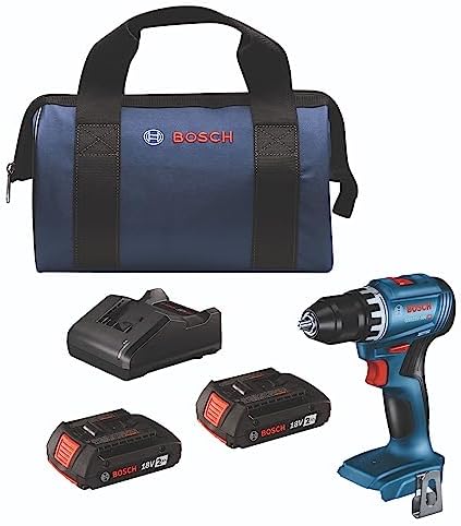 BOSCH GSR18V-400B22 18V Compact Brushless 1/2 In. Drill/Driver Kit with (2) 2 Ah
